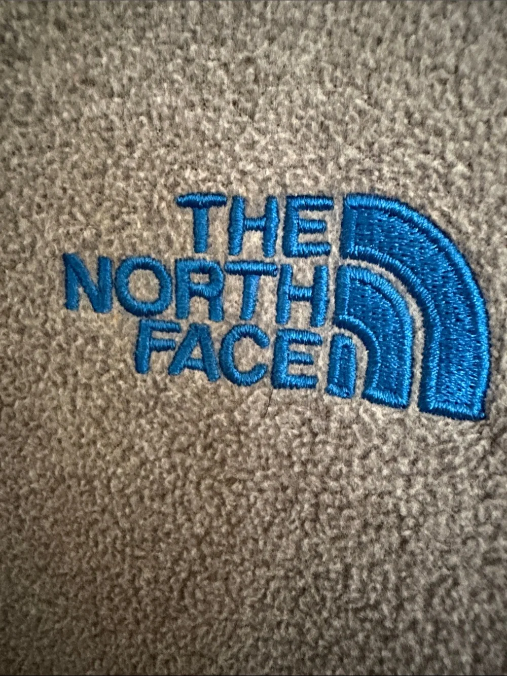 The North Face Gray Fleece Half-Zip with Blue Accents